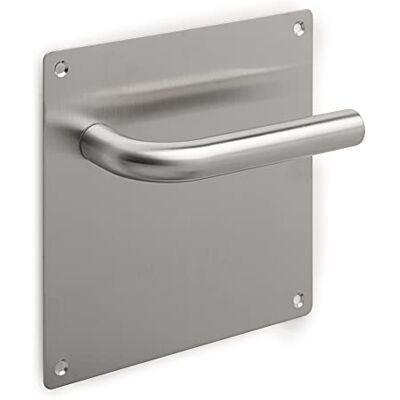 Emuca L-handgrepen met plaat 17 x 17 cm voor binnendeuren, roestvrij staal, gesatineerd nikkel. Emuca L-handgrepen met plaat 17 x 17 cm voor binnendeuren, roestvrij staal, gesatineerd nikkel.