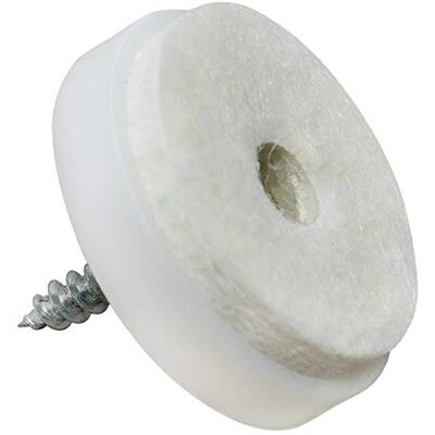 Adsamm ® 32 viltglijders met schroeven Ø 28 mm wit rond hoogwaardige meubelglijders om te schroeven Adsamm ® 32 viltglijders met schroeven Ø 28 mm wit rond hoogwaardige meubelglijders om te schroeven