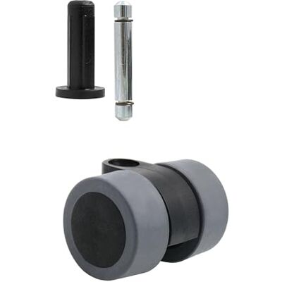 Design61 4 stuks universele rubberen wielen met een diameter van 30 mm met huls, pen, schroefplaat, schroeven voor harde vloeren (set met huls + pen) Design61 4 stuks universele rubberen wielen met een diameter van 30 mm met huls, pen, schroefplaat, schroeven voor harde vloeren (set met huls + pen)