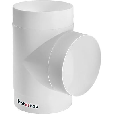 KOTARBAU ® T-stuk voor ventilatiesystemen, diameter 125 mm, ABS, voor ventilatiekanalen, 3-weg KOTARBAU ® T-stuk voor ventilatiesystemen, diameter 125 mm, ABS, voor ventilatiekanalen, 3-weg