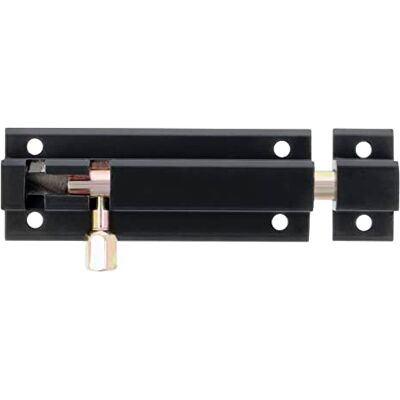 Amig Velgpen – 200 x 30 mm – ideaal voor houten binnendeuren – vierkante randen – grendel voor badkamer, slaapkamer of kantoor – veiligheidsbout – aluminium zwart Amig Velgpen – 200 x 30 mm – ideaal voor houten binnendeuren – vierkante randen – grendel voor badkamer, slaapkamer of kantoor – veiligheidsbout – aluminium zwart