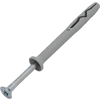 AERZETIX C67158 100 stuks spijkerpluggen Ø6 x 60 mm met afgeschuinde flens van polyethyleen + 100 schroeven Ø 3,9 x 65 mm met verzonken kop PZ2 van staal om te slaan metalen structuur beton AERZETIX C67158 100 stuks spijkerpluggen Ø6 x 60 mm met afgeschuinde flens van polyethyleen + 100 schroeven Ø 3,9 x 65 mm met verzonken kop PZ2 van staal om te slaan metalen structuur beton
