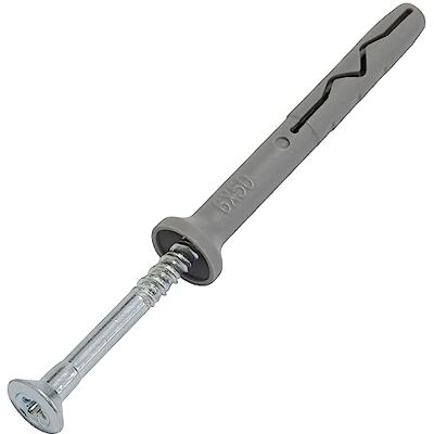 AERZETIX Set van 100 spijkerpluggen Ø 6 x 50 mm afgeschuinde kraag van PE + 100 schroefspijkers Ø 3,9 x 55 mm PZ2 staal om te slaan frame beton baksteen AERZETIX Set van 100 spijkerpluggen Ø 6 x 50 mm afgeschuinde kraag van PE + 100 schroefspijkers Ø 3,9 x 55 mm PZ2 staal om te slaan frame beton baksteen