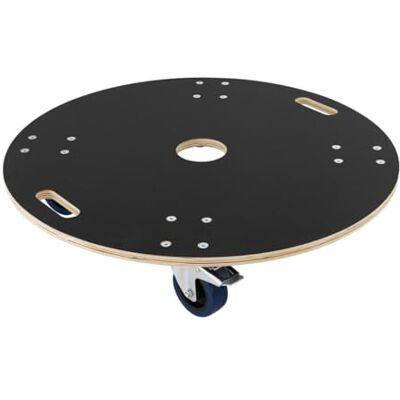 ECD Germany Ronde transportwagen Ø 77 cm x 14,5 cm met zeefdrukplaat, maximale belasting 800 kg, 4 draaibare wielen, waarvan 2 met remmen, CNC multiplex, meubelroller ECD Germany Ronde transportwagen Ø 77 cm x 14,5 cm met zeefdrukplaat, maximale belasting 800 kg, 4 draaibare wielen, waarvan 2 met remmen, CNC multiplex, meubelroller