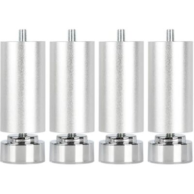 Pxzybd 4 stuks verstelbare meubelpoten, metalen tafelpoten zwart/zilver 6/8/10/12/15/18/20/25/30/35/40 cm, reservepoten voor keukenmeubels badkamer, bouten M10, zilver-30 cm Pxzybd 4 stuks verstelbare meubelpoten, metalen tafelpoten zwart/zilver 6/8/10/12/15/18/20/25/30/35/40 cm, reservepoten voor keukenmeubels badkamer, bouten M10, zilver-30 cm