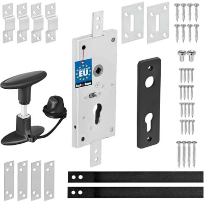 KOTARBAU garageslot 60 mm stalen set deurslot garagedeurslot profielcilinder voor kanteldeuren poortschegel deursluiting set deurbeslag KOTARBAU garageslot 60 mm stalen set deurslot garagedeurslot profielcilinder voor kanteldeuren poortschegel deursluiting set deurbeslag