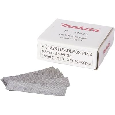 Makita Nagelnagels 23 Ga 18 mm voor nagelpistool (10.000 stuks) F-31825 Makita Nagelnagels 23 Ga 18 mm voor nagelpistool (10.000 stuks) F-31825