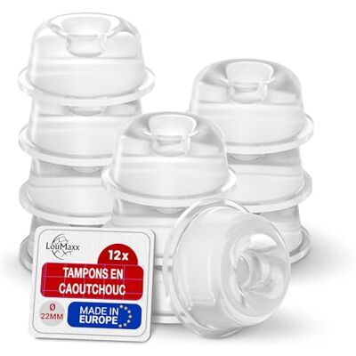 LouMaxx Rubberen buffers, set van 12, transparant, Ø 22 mm, zelfklevende rubberen voetjes met extra sterke grip, premium elastische buffers voorkomen wegglijden en krassen, aanslaglawaai en trillingen LouMaxx Rubberen buffers, set van 12, transparant, Ø 22 mm, zelfklevende rubberen voetjes met extra sterke grip, premium elastische buffers voorkomen wegglijden en krassen, aanslaglawaai en trillingen