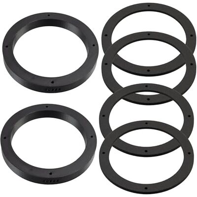 AERZETIX Set van 2 ringen / afstandhouders / afstandhouders voor luidsprekers Ø 130 x 18 mm van ABS-kunststof + 4 afdichtingen AERZETIX Set van 2 ringen / afstandhouders / afstandhouders voor luidsprekers Ø 130 x 18 mm van ABS-kunststof + 4 afdichtingen