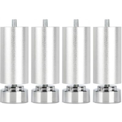 Pxzybd 4 stuks verstelbare meubelpoten, metalen tafelpoten zwart/zilver 6/8/10/12/15/18/20/25/30/35/40 cm, reservepoten voor keukenmeubels badkamer, bouten M10, zilver-40 cm Pxzybd 4 stuks verstelbare meubelpoten, metalen tafelpoten zwart/zilver 6/8/10/12/15/18/20/25/30/35/40 cm, reservepoten voor keukenmeubels badkamer, bouten M10, zilver-40 cm