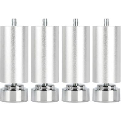 Pxzybd 4 stuks verstelbare meubelpoten, metalen tafelpoten zwart/zilver 6/8/10/12/15/18/20/25/30/35/40 cm, reservepoten voor keukenmeubels badkamer, bouten M10, zilver-10 cm Pxzybd 4 stuks verstelbare meubelpoten, metalen tafelpoten zwart/zilver 6/8/10/12/15/18/20/25/30/35/40 cm, reservepoten voor keukenmeubels badkamer, bouten M10, zilver-10 cm