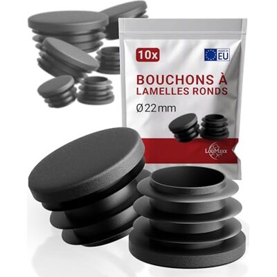 LouMaxx 22 mm ronde doppen 10 stuks robuuste zwarte kunststof doppen voor buizen en meubelbeschermers uv- en weerbestendig voor binnen en buiten LouMaxx 22 mm ronde doppen 10 stuks robuuste zwarte kunststof doppen voor buizen en meubelbeschermers uv- en weerbestendig voor binnen en buiten