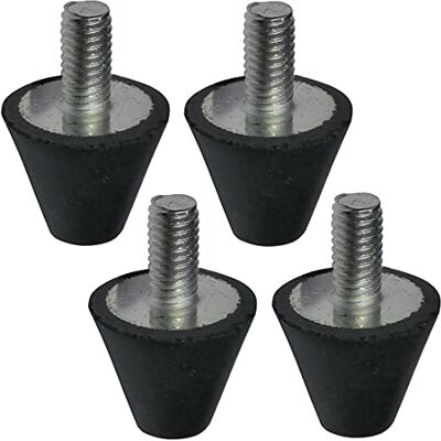 AERZETIX Set van 4 stuks Ronde voeten tegen trillingen M6 schroefdraad Ø20 mm H : 17 mm Shore hardheid 55 ±5 rubber en staal belasting 407N C48833 AERZETIX Set van 4 stuks Ronde voeten tegen trillingen M6 schroefdraad Ø20 mm H : 17 mm Shore hardheid 55 ±5 rubber en staal belasting 407N C48833