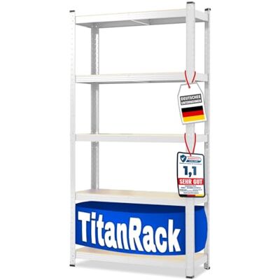 KARAT Zwaar rek voor garage, kelder, werkplaats, steekrek, groot opbergbereik, kelderrek, hoekrek, bandenrek, roosterrek, wit, 220 x 90 x KARAT Zwaar rek voor garage, kelder, werkplaats, steekrek, groot opbergbereik, kelderrek, hoekrek, bandenrek, roosterrek, wit, 220 x 90 x