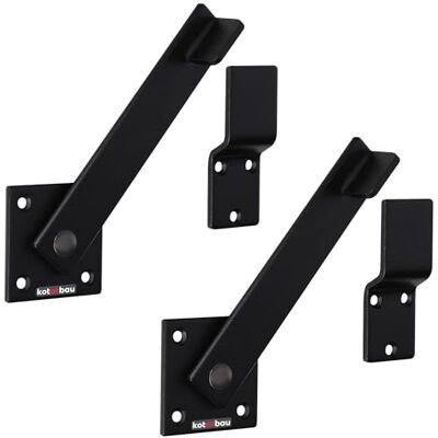 KOTARBAU ® Set van 2 deursloten 5 x 15,5 cm, gepoedercoat staal, zwart, afsluitbaar, voor tuindeur KOTARBAU ® Set van 2 deursloten 5 x 15,5 cm, gepoedercoat staal, zwart, afsluitbaar, voor tuindeur