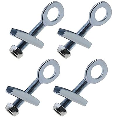 Be In Your Mind Kettingasversteller, staal, 12 mm, met schroeven, voor motorfietsen en e-bikes, 4 stuks Be In Your Mind Kettingasversteller, staal, 12 mm, met schroeven, voor motorfietsen en e-bikes, 4 stuks