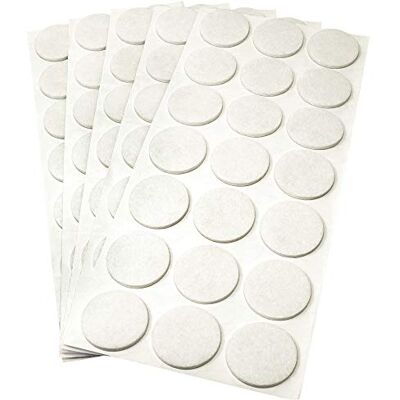 Adsamm ® 105 x Viltpads zelfstick Ø 30 mm wit rond zelfklevende meubels met viltdikte van 3,5 mm in hoogwaardige kwaliteit Adsamm ® 105 x Viltpads zelfstick Ø 30 mm wit rond zelfklevende meubels met viltdikte van 3,5 mm in hoogwaardige kwaliteit