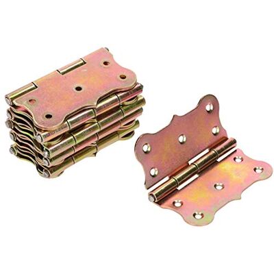KOTARBAU ® 25 stuks universele scharnieren 80x80 mm decoratieve scharnieren geel verzinkt KOTARBAU ® 25 stuks universele scharnieren 80x80 mm decoratieve scharnieren geel verzinkt
