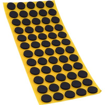 Adsamm ® / 60 x zelfklevende antislippads / zwart / Ø 14 mm / rond / zelfklevende EPDM pads / meubelbeschermpads ® Quality Adsamm ® / 60 x zelfklevende antislippads / zwart / Ø 14 mm / rond / zelfklevende EPDM pads / meubelbeschermpads ® Quality