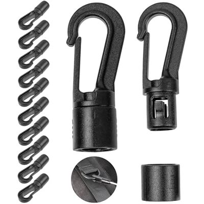 Your Day Mate 12 stuks kunststof karabijnhaken in zwart voor banden Ø 4-5 mm, doe-het-zelf kunststof haken voor snoeren, touw, touwhaken met insteeksysteem, zeiltouw spanner jusqu'à Ø 5 mm, 12 paquets Your Day Mate 12 stuks kunststof karabijnhaken in zwart voor banden Ø 4-5 mm, doe-het-zelf kunststof haken voor snoeren, touw, touwhaken met insteeksysteem, zeiltouw spanner jusqu'à Ø 5 mm, 12 paquets