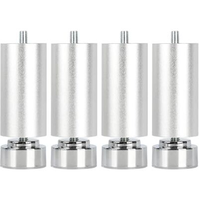Pxzybd 4 stuks verstelbare meubelpoten, metalen tafelpoten zwart/zilver 6/8/10/12/15/18/20/25/30/35/40 cm, reservepoten voor keukenmeubels badkamer, bouten M10, zilver-6 cm Pxzybd 4 stuks verstelbare meubelpoten, metalen tafelpoten zwart/zilver 6/8/10/12/15/18/20/25/30/35/40 cm, reservepoten voor keukenmeubels badkamer, bouten M10, zilver-6 cm