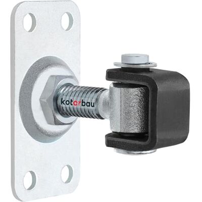 KOTARBAU ® Verstelbaar deurscharnier M12 om vast te schroeven rechthoekig 4 gaten S235JR zilver verzinkt staal verstelbaar deurscharnier deurscharnier KOTARBAU ® Verstelbaar deurscharnier M12 om vast te schroeven rechthoekig 4 gaten S235JR zilver verzinkt staal verstelbaar deurscharnier deurscharnier