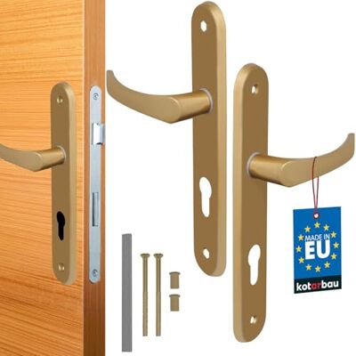 KOTARBAU ® Deurklink links of rechts, 72 mm, voor profielcilinder, bruin deurbeslag van aluminium KOTARBAU ® Deurklink links of rechts, 72 mm, voor profielcilinder, bruin deurbeslag van aluminium