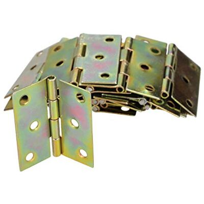 KOTARBAU Meubelscharnieren 20-100 mm Rolscharnieren Tafelband Deurscharnieren Deurscharnieren Kassenscharnieren Kastscharnieren, geel/goud, verzinkt, Deurscharnier KOTARBAU Meubelscharnieren 20-100 mm Rolscharnieren Tafelband Deurscharnieren Deurscharnieren Kassenscharnieren Kastscharnieren, geel/goud, verzinkt, Deurscharnier