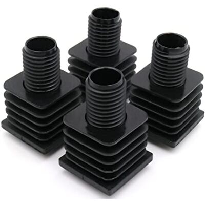 Design61 4 stuks verstelbare doppen voor vierkante buizen 40 x 40 mm met lamellen M22 x 60 mm wanddikte 1,5-2,0 mm Design61 4 stuks verstelbare doppen voor vierkante buizen 40 x 40 mm met lamellen M22 x 60 mm wanddikte 1,5-2,0 mm