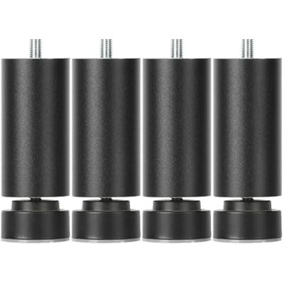 Pxzybd 4 stuks verstelbare meubelpoten, metalen tafelpoten zwart/zilver 6/8/10/12/15/18/20/25/30/35/40 cm, reservepoten voor keukenmeubels badkamer, bouten M10, zwart 15 cm Pxzybd 4 stuks verstelbare meubelpoten, metalen tafelpoten zwart/zilver 6/8/10/12/15/18/20/25/30/35/40 cm, reservepoten voor keukenmeubels badkamer, bouten M10, zwart 15 cm