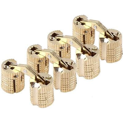 Garosa 4 stuks/verpakking verborgen messing verborgen scharnier onzichtbaar vat scharnier koper messing verborgen geschenkdoos messing onzichtbare scharnieren 8 mm openingshoek 180 ° Garosa 4 stuks/verpakking verborgen messing verborgen scharnier onzichtbaar vat scharnier koper messing verborgen geschenkdoos messing onzichtbare scharnieren 8 mm openingshoek 180 °