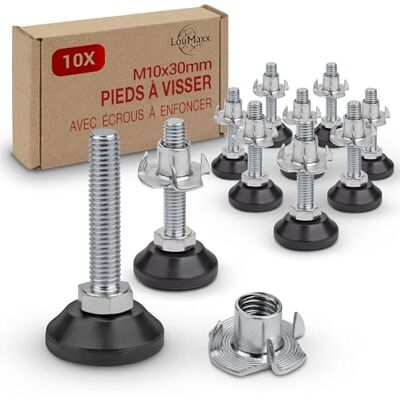 LouMaxx Stelschroeven x 30 mm poten en m10 LouMaxx Stelschroeven x 30 mm poten en m10