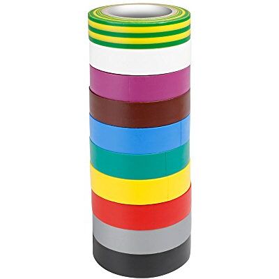 Adam Hall Ah Accessories Isolatietape set 0,13 x 15 mm x 10 m 10 kleuren Adam Hall Ah Accessories Isolatietape set 0,13 x 15 mm x 10 m 10 kleuren
