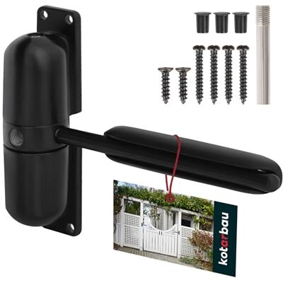 KOTARBAU Automatische deurdranger voor tuinpoort, 120 x 30 mm, gepoedercoat staal, zwart KOTARBAU Automatische deurdranger voor tuinpoort, 120 x 30 mm, gepoedercoat staal, zwart