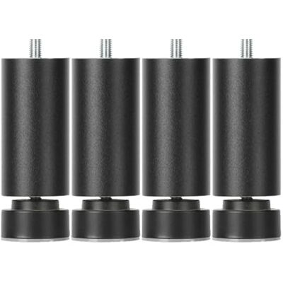 Pxzybd 4 stuks verstelbare meubelpoten, metalen tafelpoten zwart/zilver 6/8/10/12/15/18/20/25/30/35/40 cm, reservepoten voor keukenmeubels badkamer, bouten M10, zwart 18 cm Pxzybd 4 stuks verstelbare meubelpoten, metalen tafelpoten zwart/zilver 6/8/10/12/15/18/20/25/30/35/40 cm, reservepoten voor keukenmeubels badkamer, bouten M10, zwart 18 cm