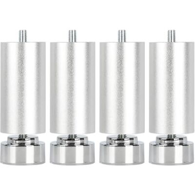 Pxzybd 4 stuks verstelbare meubelpoten, metalen tafelpoten zwart/zilver 6/8/10/12/15/18/20/25/30/35/40 cm, reservepoten voor keukenmeubels badkamer, bouten M10, zilver-8 cm Pxzybd 4 stuks verstelbare meubelpoten, metalen tafelpoten zwart/zilver 6/8/10/12/15/18/20/25/30/35/40 cm, reservepoten voor keukenmeubels badkamer, bouten M10, zilver-8 cm