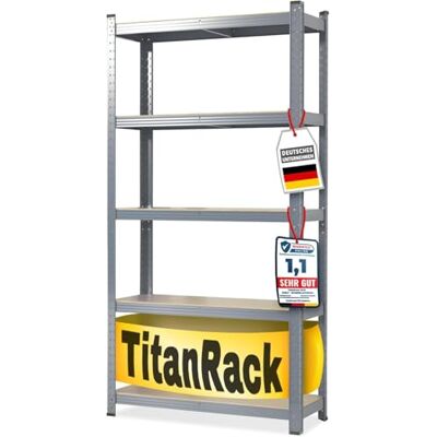 KARAT Zwaar rek voor garage, kelder, werkplaats, steekrek, groot opbergbereik, kelderrek, hoekrek, bandenrek, roosterrek, grijs, 220 x 90 x 60 KARAT Zwaar rek voor garage, kelder, werkplaats, steekrek, groot opbergbereik, kelderrek, hoekrek, bandenrek, roosterrek, grijs, 220 x 90 x 60