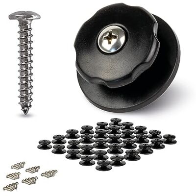 CARGO VA Intelligent Vehicle Accessories 30 ronde knopen met schroeven, planningsknopen, perfect voor het bevestigen van aanhangnetten en plannen CARGO VA Intelligent Vehicle Accessories 30 ronde knopen met schroeven, planningsknopen, perfect voor het bevestigen van aanhangnetten en plannen