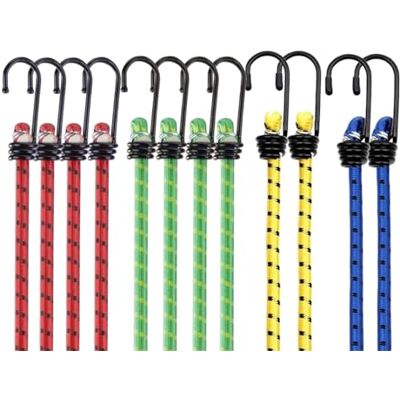 Baumarktic 60 stuks rubberen spanbanden voor motorfiets, meubels, auto, extra sterke haken, bagagespanner Baumarktic 60 stuks rubberen spanbanden voor motorfiets, meubels, auto, extra sterke haken, bagagespanner