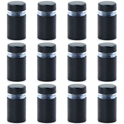 Generic Set van 12 reclameschroeven Glazen afstandhouders Schroefafstandhouders, paneelhouders, afstandsschroeven voor glas, roestvrij staal (mat zwart 12 x 20 mm) Generic Set van 12 reclameschroeven Glazen afstandhouders Schroefafstandhouders, paneelhouders, afstandsschroeven voor glas, roestvrij staal (mat zwart 12 x 20 mm)