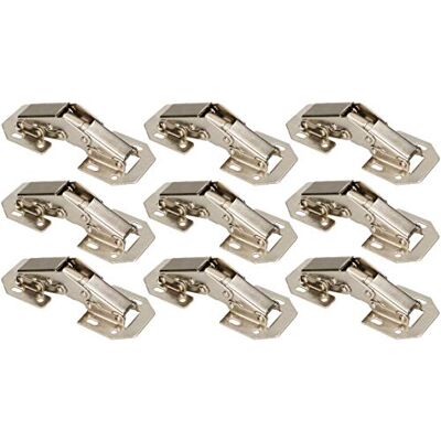KOTARBAU ® 10 stuks schroefscharnieren met veer 105 mm montage zonder boren voor meubeldeuren, hoekaanslag, binnenstopper, keukenkast KOTARBAU ® 10 stuks schroefscharnieren met veer 105 mm montage zonder boren voor meubeldeuren, hoekaanslag, binnenstopper, keukenkast