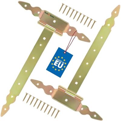 KOTARBAU ® 2 stuks gouden T-scharnieren L 350 mm verzinkt staal voor houten tuinpoort deurscharnier deurscharnier zware belasting deurscharnier deurbeslag deurbeslag deurbeslag KOTARBAU ® 2 stuks gouden T-scharnieren L 350 mm verzinkt staal voor houten tuinpoort deurscharnier deurscharnier zware belasting deurscharnier deurbeslag deurbeslag deurbeslag
