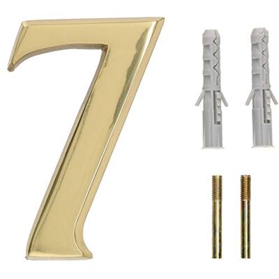 KOTARBAU ® 3D-huisnummer van messing 10 cm Voor huizen, vestigingen, hotels, appartementen 100% messing KOTARBAU ® 3D-huisnummer van messing 10 cm Voor huizen, vestigingen, hotels, appartementen 100% messing
