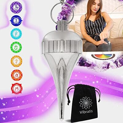 Vibratis Waarzeggerklok kegel – universele radiesthesie-slinger van zilverkleurig messing Vibratis Waarzeggerklok kegel – universele radiesthesie-slinger van zilverkleurig messing