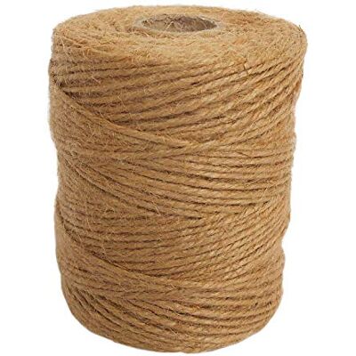 ANSIO Biologisch afbreekbaar jute koord, 101 m, 3-laags en 2 mm dik jute touw voor decoratie, tuin, bloemisterij, knutselen, groeperen, knutselen en verpakken, bruin (1 stuk) Ficelle de jardin rustique marron pour travaux manuels, fleuristerie, emballag ANSIO Biologisch afbreekbaar jute koord, 101 m, 3-laags en 2 mm dik jute touw voor decoratie, tuin, bloemisterij, knutselen, groeperen, knutselen en verpakken, bruin (1 stuk) Ficelle de jardin rustique marron pour travaux manuels, fleuristerie, emballag