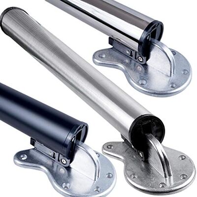 Stahlia Opvouwbare roestvrijstalen steunvoet, diameter 50 mm, hoogte 710 mm, in hoogte verstelbaar + 30 mm, met bevestigingsmateriaal, verstelbare tafelvoet, meubelpoten Stahlia Opvouwbare roestvrijstalen steunvoet, diameter 50 mm, hoogte 710 mm, in hoogte verstelbaar + 30 mm, met bevestigingsmateriaal, verstelbare tafelvoet, meubelpoten