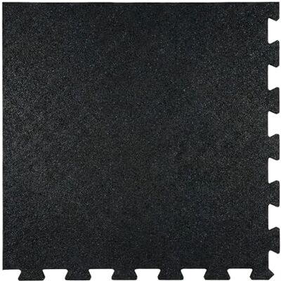 KARAT Artikelnaam: zwarte in elkaar grijpende rubberen vloertegel 50 x 50 cm (hoek), V-interlocking, antislip, dempend, voor fitnessapparaten, sportschool, werkplaats en garage KARAT Artikelnaam: zwarte in elkaar grijpende rubberen vloertegel 50 x 50 cm (hoek), V-interlocking, antislip, dempend, voor fitnessapparaten, sportschool, werkplaats en garage