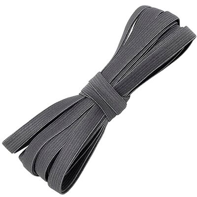 AERZETIX C67527 elastische band plat gevlochten 5 meter breedte 10 mm polyester + latex kleur grijs AERZETIX C67527 elastische band plat gevlochten 5 meter breedte 10 mm polyester + latex kleur grijs