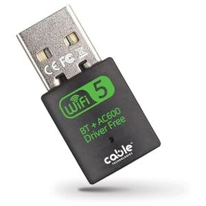 Cable Technologies 2,4/5 GHz Dual Band Wi-Fi USB-stick + Bluetooth 5.0, draadloze antenne 600 Mbps, Plug and Play, MU-MIMO, netwerkadapter voor pc/laptop, compatibel met Windows en Mac OS X (10.9 tot 10.15) Cable Technologies 2,4/5 GHz Dual Band Wi-Fi USB-stick + Bluetooth 5.0, draadloze antenne 600 Mbps, Plug and Play, MU-MIMO, netwerkadapter voor pc/laptop, compatibel met Windows en Mac OS X (10.9 tot 10.15)