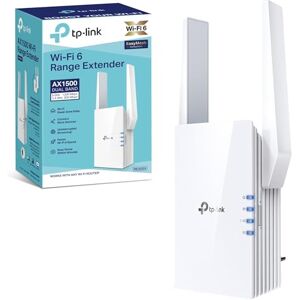 TP-Link RE505X WiFi 6 internetversterker, Dual Band Ultraxtend WiFi met 1 Gigabit-poort, 1500 Mbps snelheden, geïntegreerde Access Point-modus, Easy-Mesh, 5 GHz, app-besturing TP-Link RE505X WiFi 6 internetversterker, Dual Band Ultraxtend WiFi met 1 Gigabit-poort, 1500 Mbps snelheden, geïntegreerde Access Point-modus, Easy-Mesh, 5 GHz, app-besturing